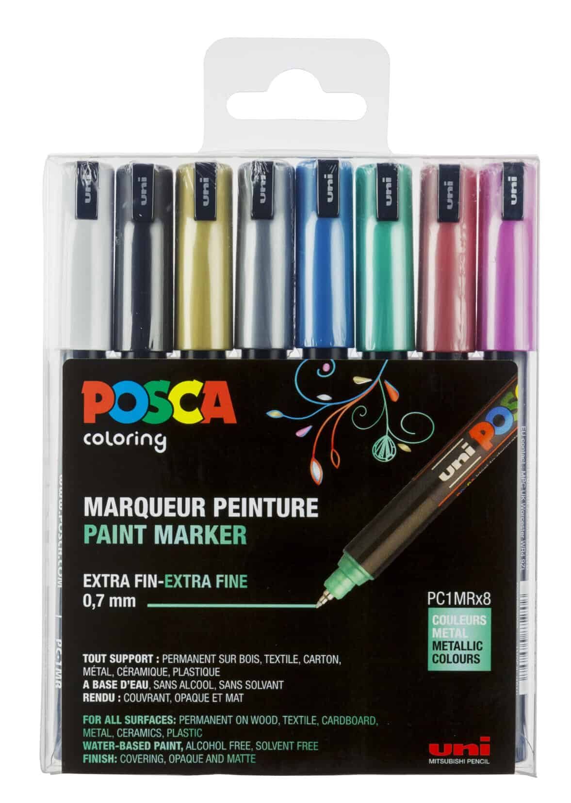 POSCA PC-1MR Marker Set | 8 stk Metallic