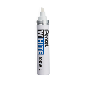 Pentel White X100-W Marker | 5mm Chisel