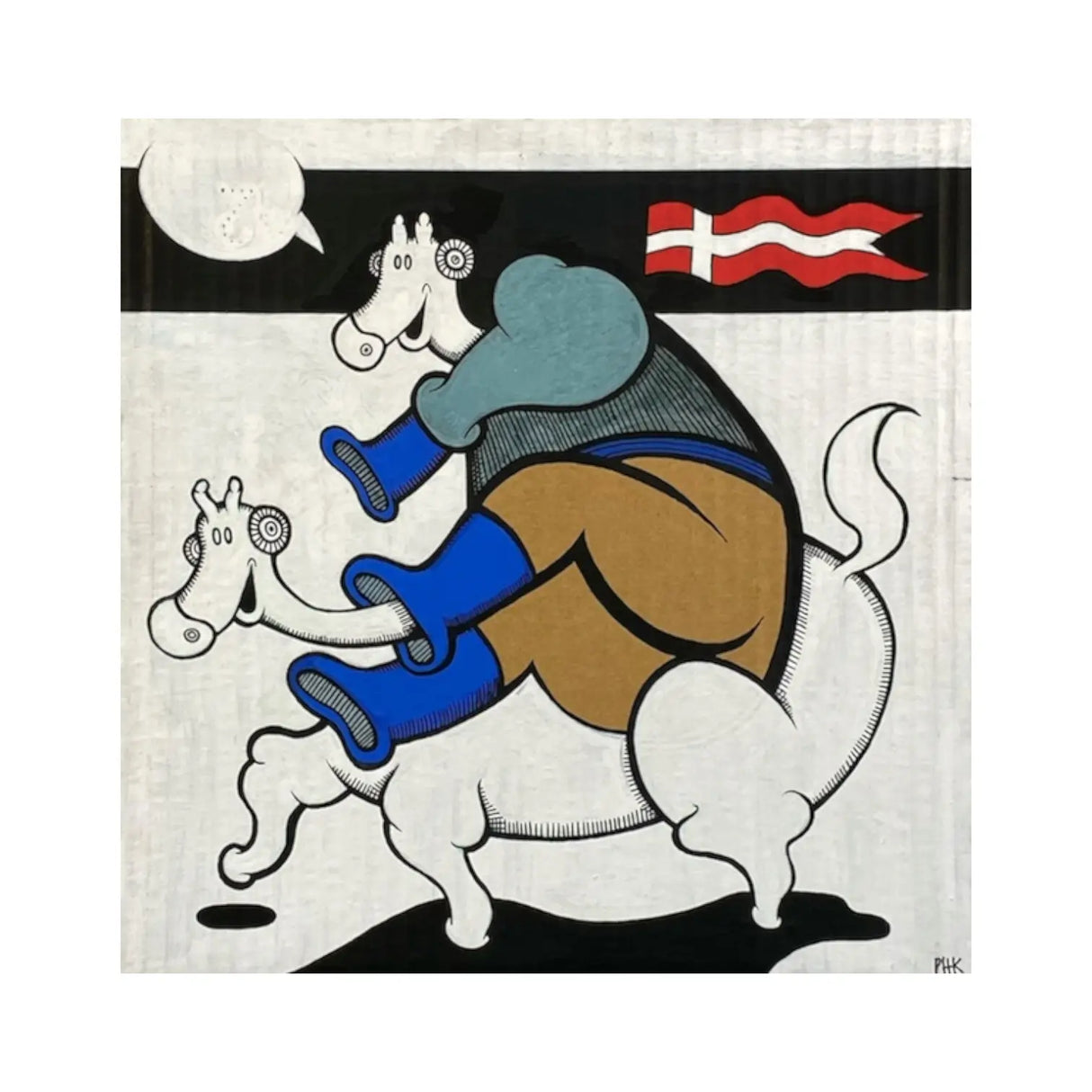 Peter Hvid Kromann - 2, Maleri på Pap (31 x 31cm)