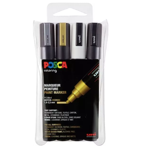 POSCA PC-5M Marker Set | 4 stk