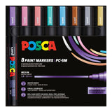 POSCA PC-5M Marker Set | 8 stk Metallic