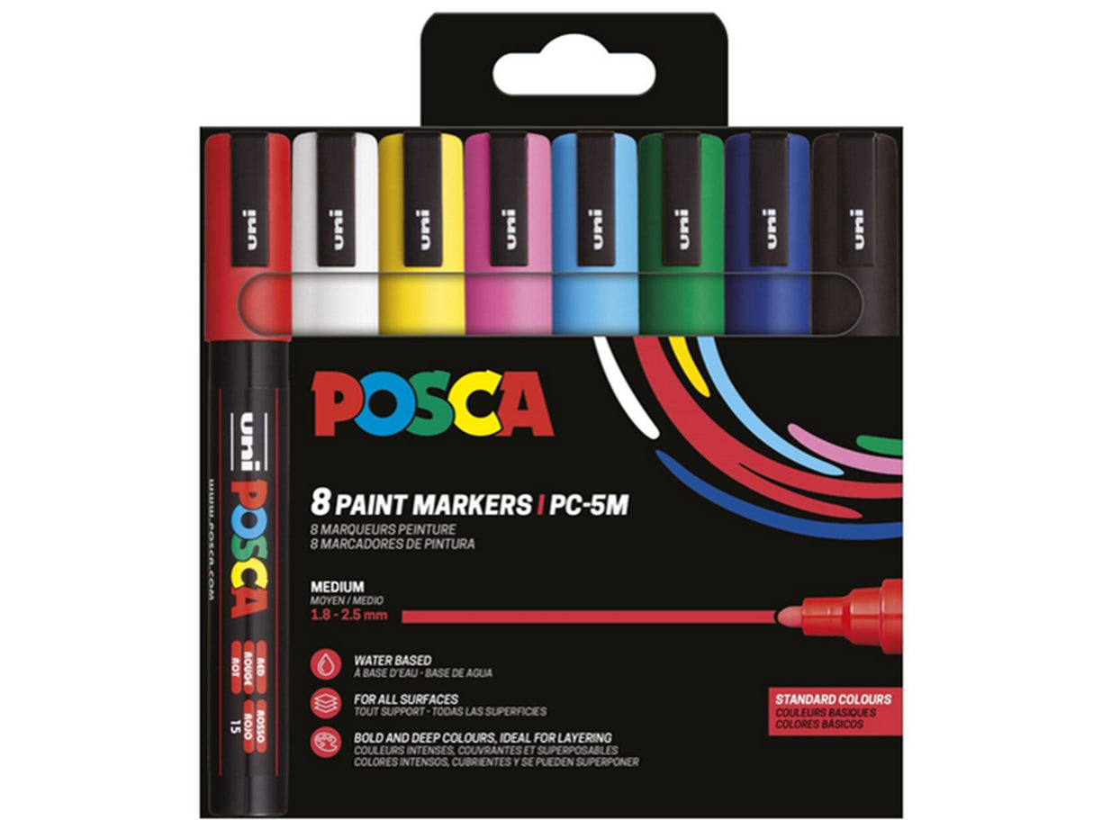 POSCA PC-5M Marker Set | 8 stk Standard