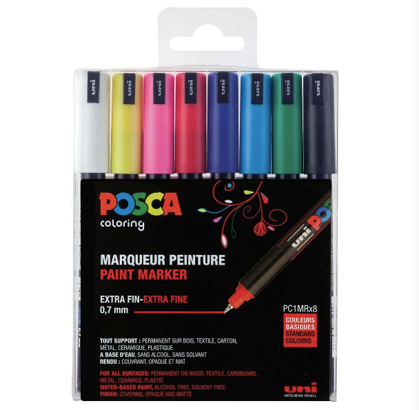 POSCA PC-1MR Marker Set | 8 stk Standard