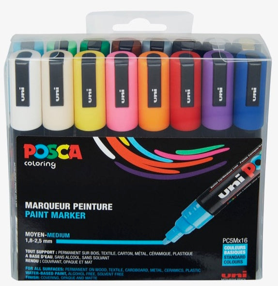 POSCA PC-5M Marker Set | 16 stk