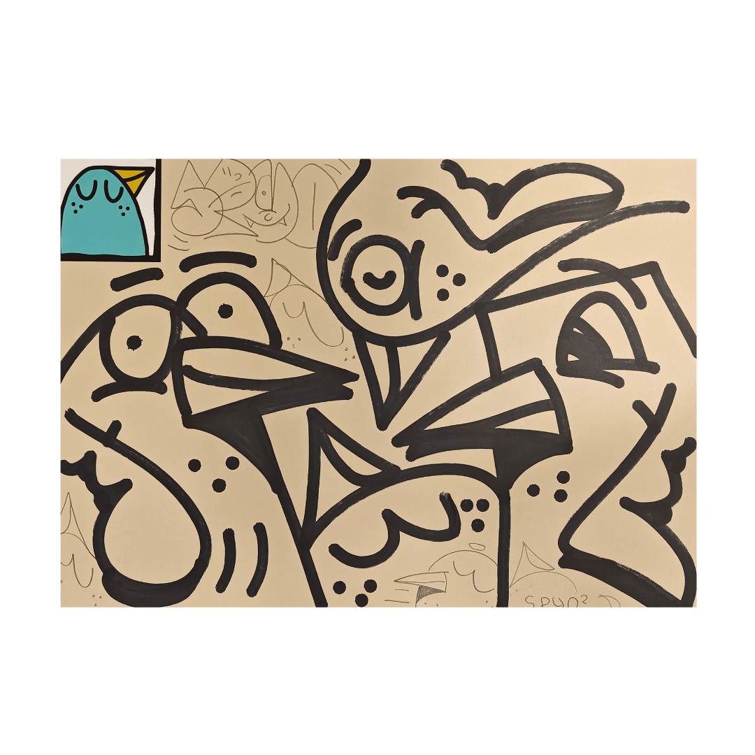 SPYO - Grå Fugle 3, Originalt Værk (A2)