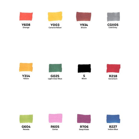 Toki Fader Layout Marker Set | 12 stk Basic