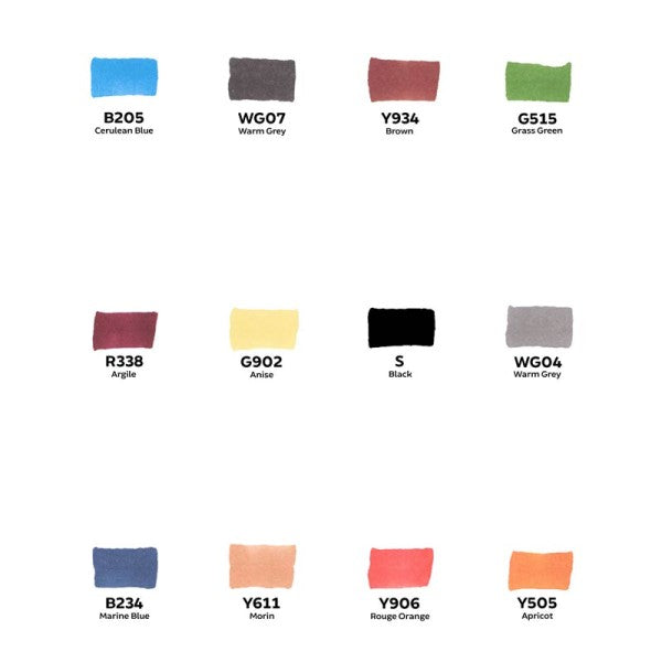 Toki Fader Layout Marker Set | 12 stk Comic