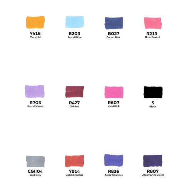 Toki Fader Layout Marker Set | 12 stk Manga