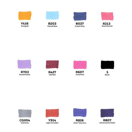 Toki Fader Layout Marker Set | 12 stk Manga