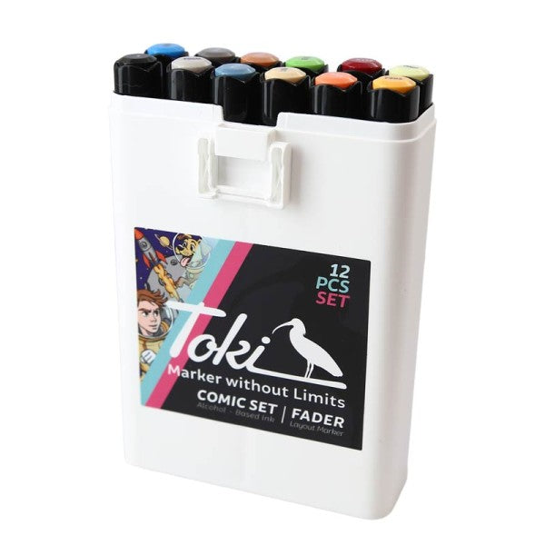 Toki Fader Layout Marker Set | 12 stk Comic