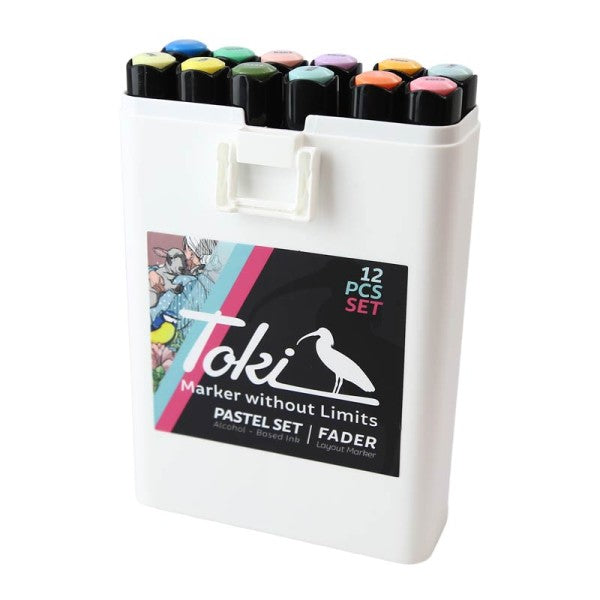 Toki Fader Layout Marker Set | 12 stk Pastel