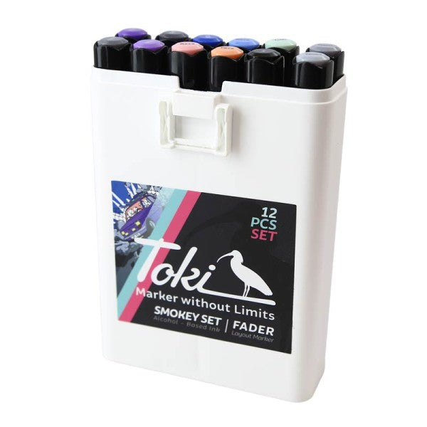 Toki Fader Layout Marker Set | 12 stk Smokey