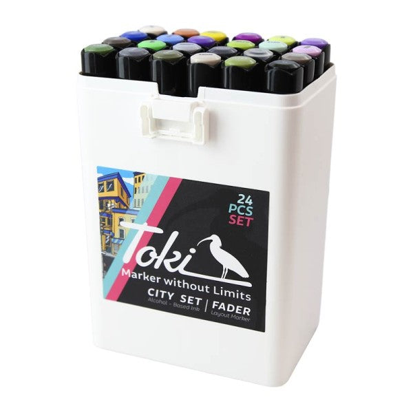 Toki Fader Layout Marker Set | 24 stk City